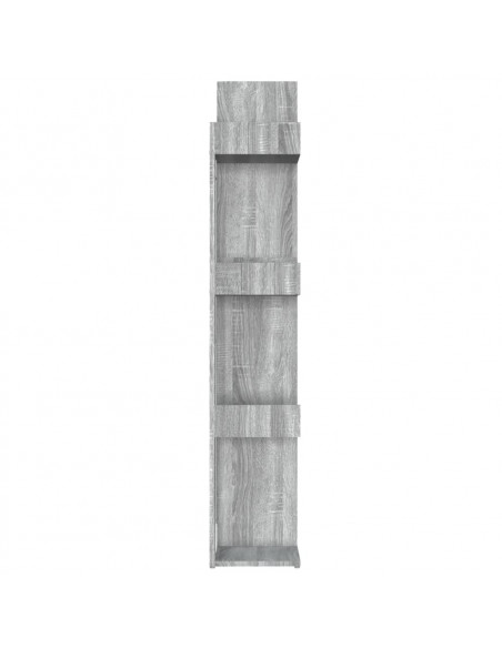 Libreria Grigio Sonoma 86x25,5x140 cm in Legno Multistrato