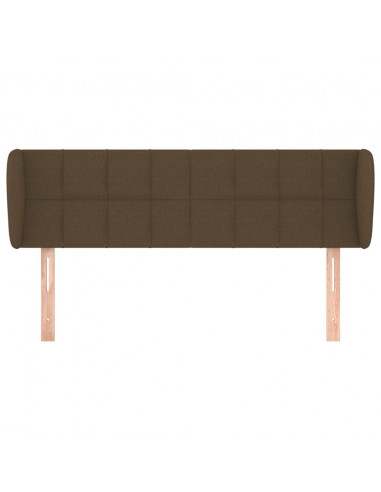Testiera ad Orecchio Marrone Scuro 147x23x78/88 cm in Tessuto