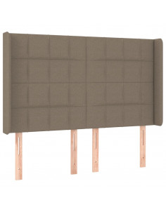 Testiera ad Orecchio Tortora 147x16x118/128 cm in Tessuto 2