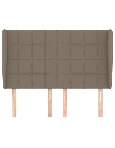 Testiera ad Orecchio Tortora 147 x 23 x 118/128 cm in Tessuto