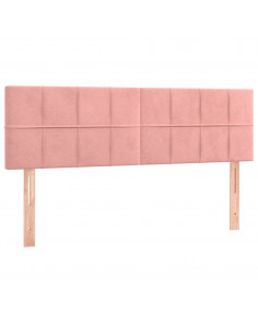 Testiere 2 pz Rosa 72x5x78/88 cm in Velluto 2