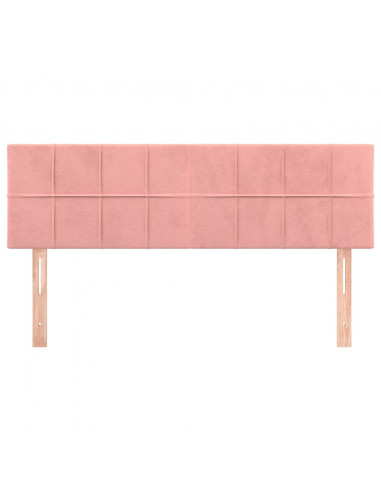 Testiere 2 pz Rosa 72x5x78/88 cm in Velluto