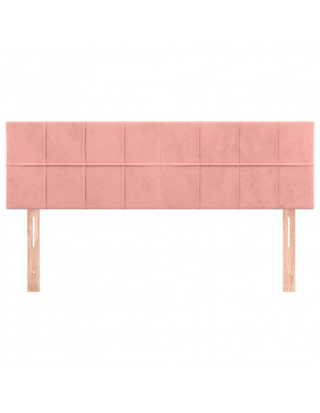 Testiere 2 pz Rosa 72x5x78/88 cm in Velluto