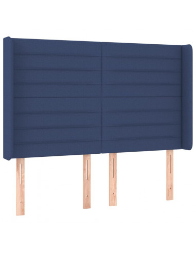 Testiera ad Orecchio Blu 147x16x118/128 cm in Tessuto