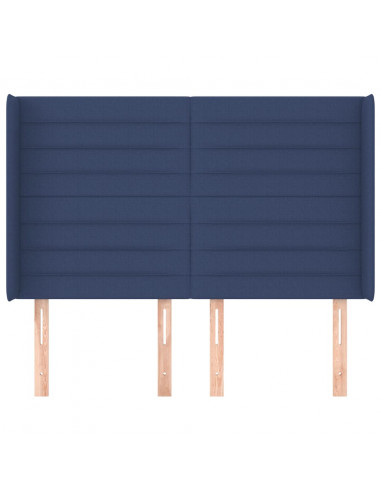 Testiera ad Orecchio Blu 147x16x118/128 cm in Tessuto