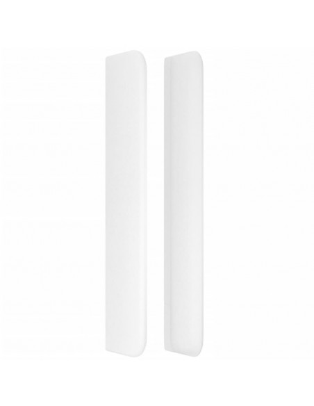 Testiera ad Orecchio Bianco 83x16x118/128 cm in Similpelle