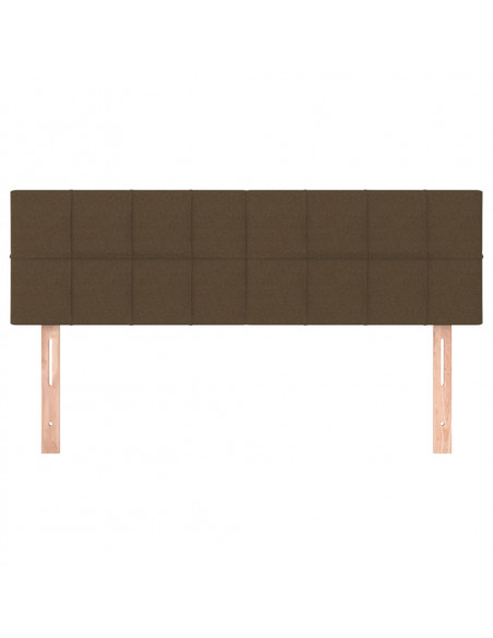 Testiere 2 pz Marrone Scuro 72x5x78/88 cm in Tessuto