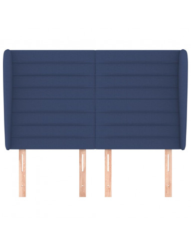 Testiera ad Orecchio Blu 147 x 23 x 118/128 cm in Tessuto
