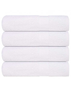Asciugamani Doccia 4 pz Bianchi 70x140 cm 360 g/m² 100% Cotone