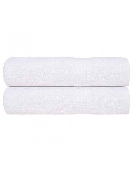 Asciugamani Doccia 2 pz Bianchi 70x140 cm 360 g/m² 100% Cotone