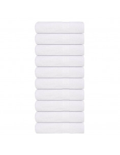 Asciugamani Doccia 10 pz Bianchi 70x140 cm 360 g/m² 100% Cotone