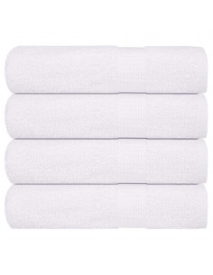 Asciugamani da Bagno 4 pz Bianchi 100x150cm 360g/m² 100% Cotone