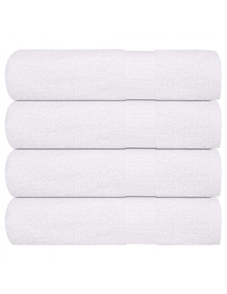 Asciugamani da Bagno 4 pz Bianchi 100x150cm 360g/m² 100% Cotone