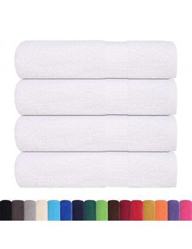Asciugamani da Bagno 4 pz Bianchi 100x150cm 360g/m² 100% Cotone