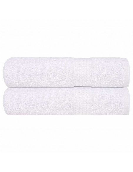 Asciugamani da Bagno 2 pz Bianchi 100x150cm 360g/m² 100% Cotone