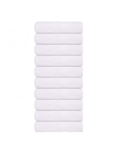 Asciugamani da Bagno 10pz Bianchi 100x150cm 360g/m² 100% Cotone