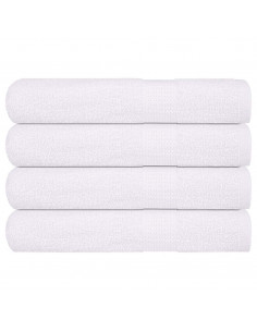 Asciugamani 4 pz Bianchi 100x200 cm 360 g/m² 100% Cotone