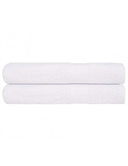 Asciugamani 2 pz Bianchi 100x200 cm 360 g/m² 100% Cotone