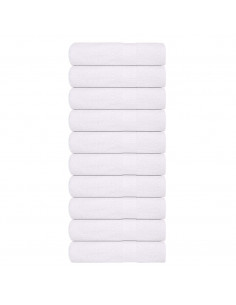 Asciugamani 10 pz Bianchi 50x100 cm 360 g/m² 100% Cotone