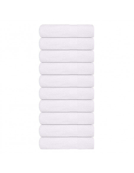 Asciugamani 10 pz Bianchi 50x100 cm 360 g/m² 100% Cotone