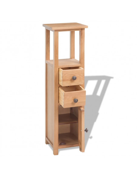 Armadietto per Angolo 26x26x94 cm in Massello di Rovere