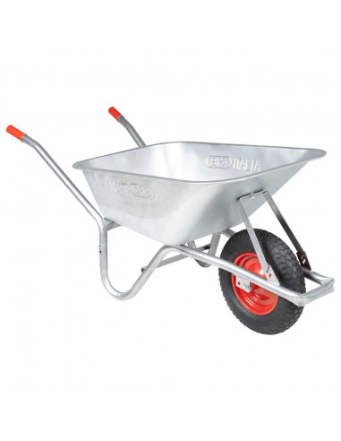 Carriola 90 L 150 kg in Acciaio Zincato e Plastica
