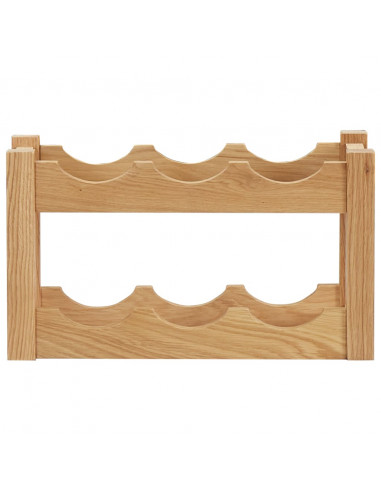 Cantinetta per 6 Bottiglie 37x21x21 cm Legno Massello di Rovere