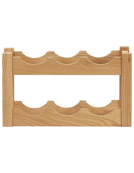Cantinetta per 6 Bottiglie 37x21x21 cm Legno Massello di Rovere