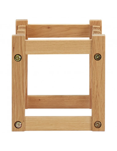 Cantinetta per 6 Bottiglie 37x21x21 cm Legno Massello di Rovere