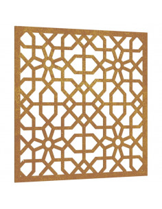 Decorazione Muro da Giardino 55x55 cm Moresco Acciaio Corten