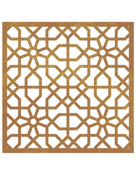 Decorazione Muro da Giardino 55x55 cm Moresco Acciaio Corten