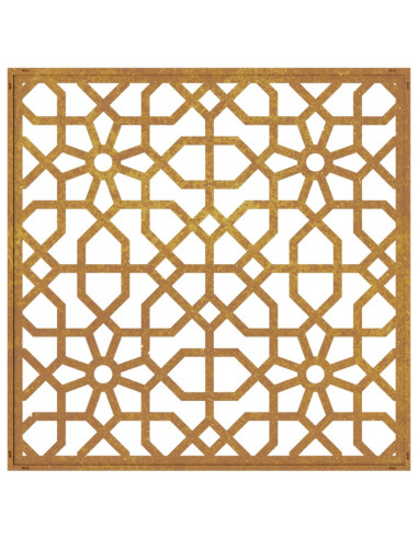 Decorazione Muro da Giardino 55x55 cm Moresco Acciaio Corten