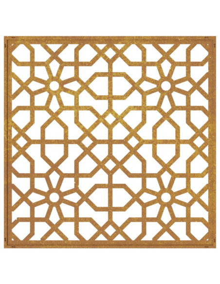 Decorazione Muro da Giardino 55x55 cm Moresco Acciaio Corten