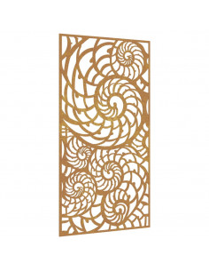 Decorazione Muro da Giardino 105x55cm Conchiglia Acciaio Corten