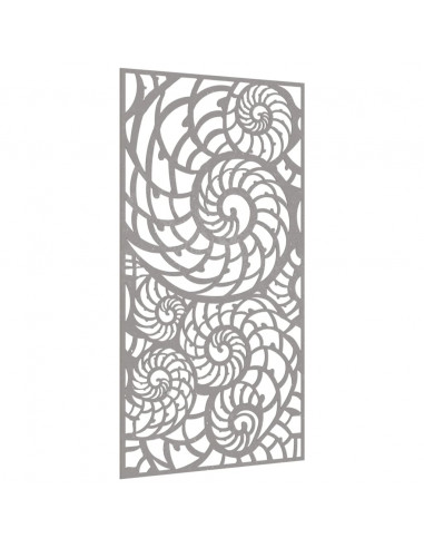 Decorazione Muro da Giardino 105x55cm Conchiglia Acciaio Corten