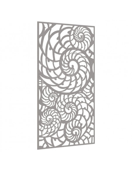 Decorazione Muro da Giardino 105x55cm Conchiglia Acciaio Corten