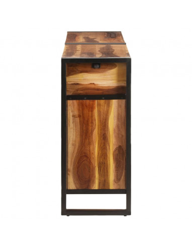 Credenza 172x35x80 cm in Legno di Acacia con Finitura Miele