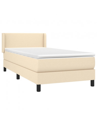 Giroletto a Molle con Materasso Crema 90x200 cm inTessuto