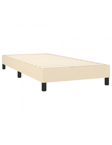 Giroletto a Molle con Materasso Crema 90x190 cm in Tessuto