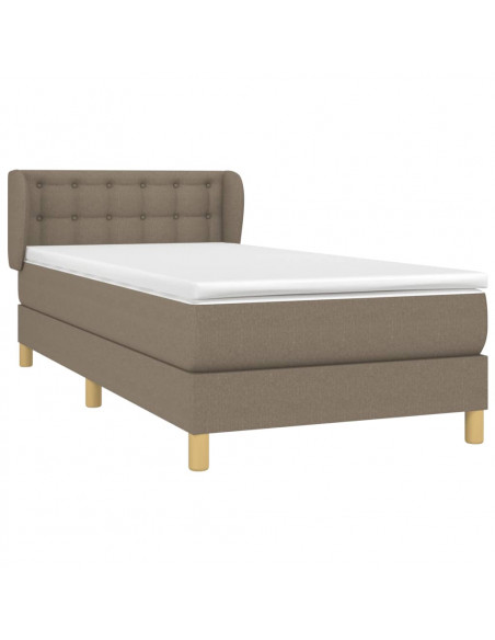 Giroletto a Molle con Materasso Tortora 90x190 cm in Tessuto