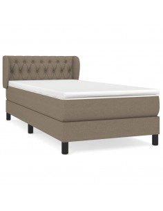 Giroletto a Molle con Materasso Tortora 90x190 cm in Tessuto