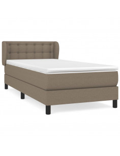 Giroletto a Molle con Materasso Tortora 90x190 cm in Tessuto