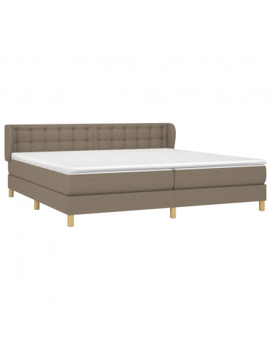 Giroletto a Molle con Materasso Tortora 200x200 cm in Tessuto
