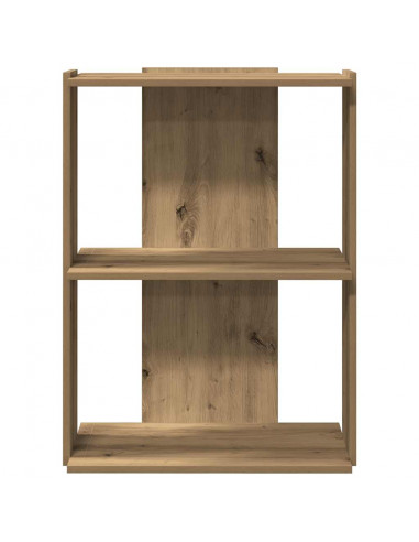 Libreria a 3 Ripiani Rovere 60x30x80 cm Legno Multistrato