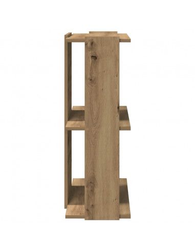 Libreria a 3 Ripiani Rovere 60x30x80 cm Legno Multistrato