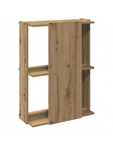 Libreria a 3 Ripiani Rovere 60x30x80 cm Legno Multistrato