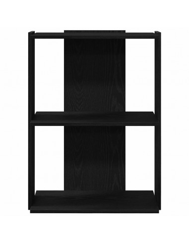 Libreria a 3 Ripiani Nera 60x30x80 cm in Legno Multistrato