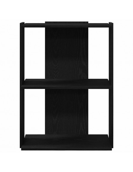 Libreria a 3 Ripiani Nera 60x30x80 cm in Legno Multistrato