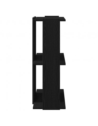 Libreria a 3 Ripiani Nera 60x30x80 cm in Legno Multistrato