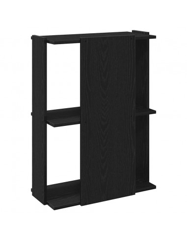 Libreria a 3 Ripiani Nera 60x30x80 cm in Legno Multistrato